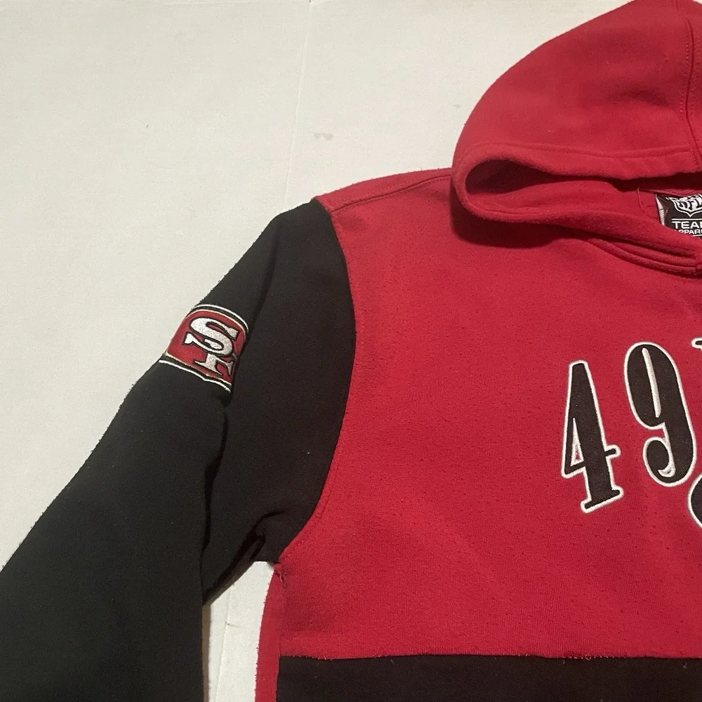 NFL Apparel Team San Francisco‎ 49ers Red Black Hoodie Pocket Youth XL 18/20